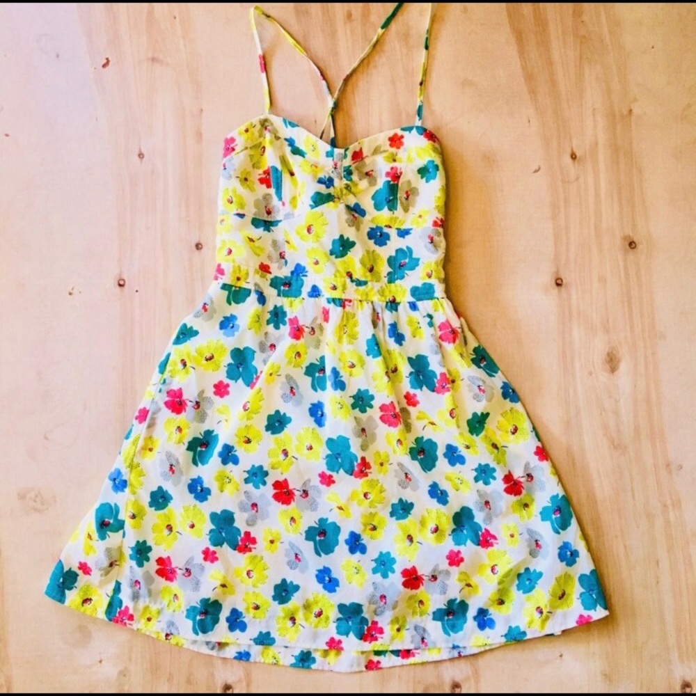 American Eagle bright floral Sundress